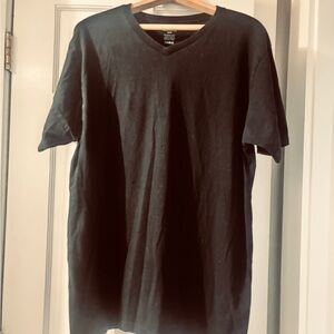 Men's Black V-Neck T-Shirt